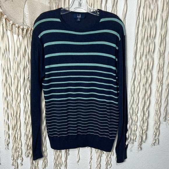 Dunhill Other - Dunhill Lanes NWOT Silk Wool Cashmere Navy Crewneck Sweater Size M